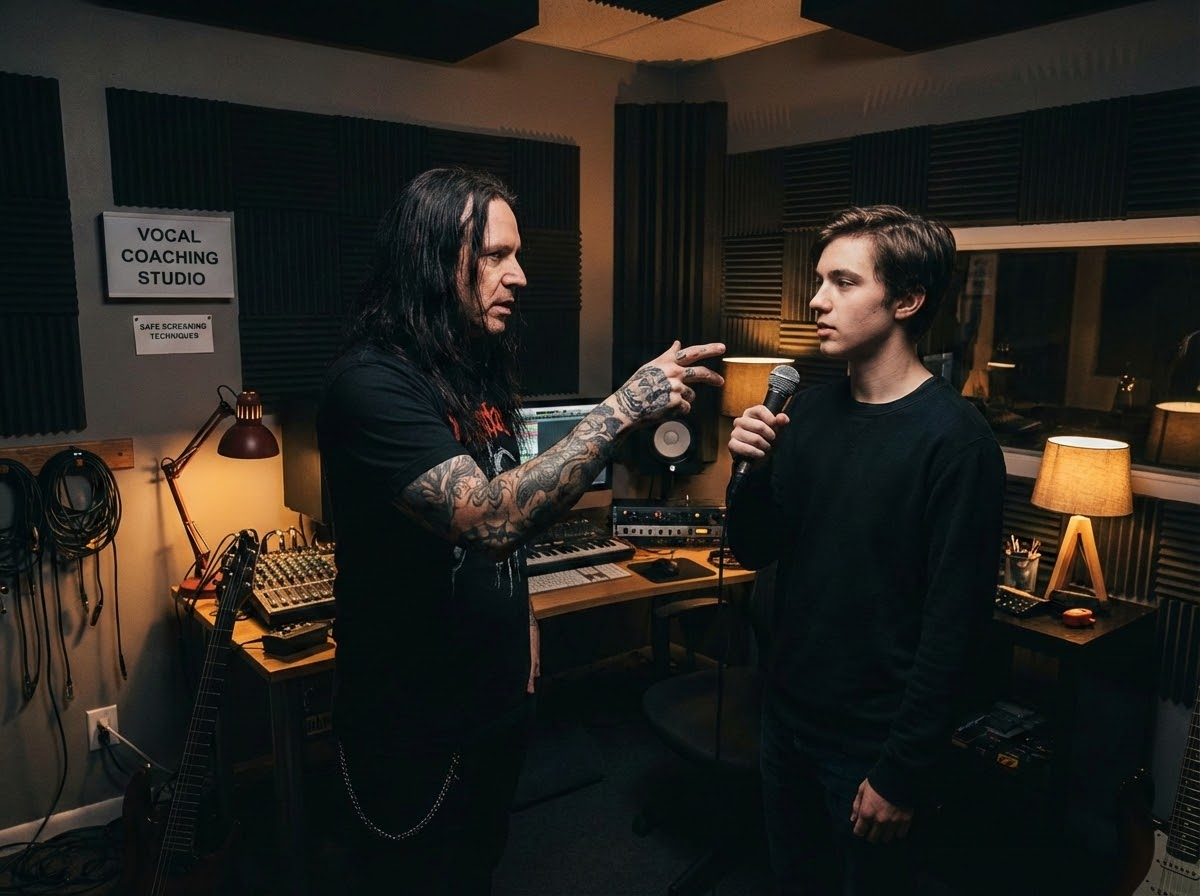 Clase de canto gutural con profesor especializado