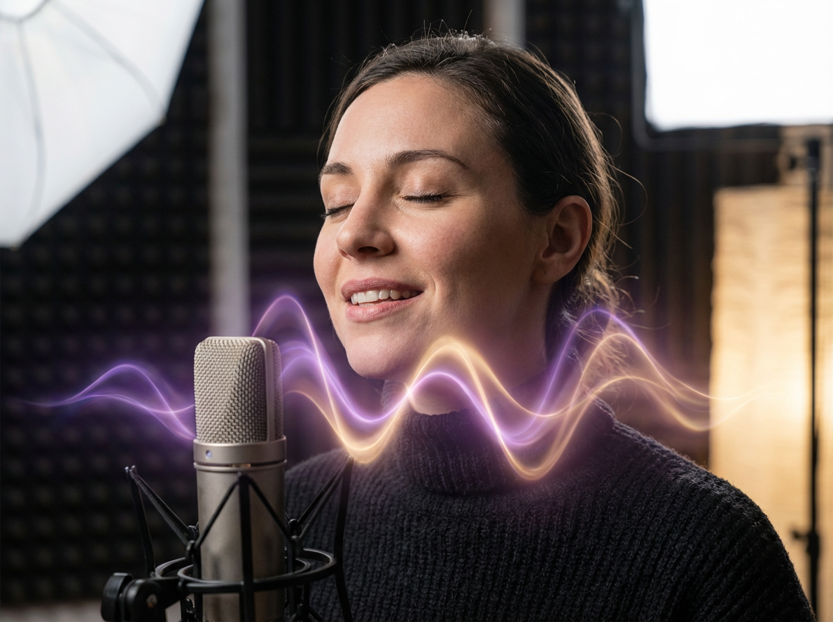 Cantante con vibrato natural expresivo en su voz